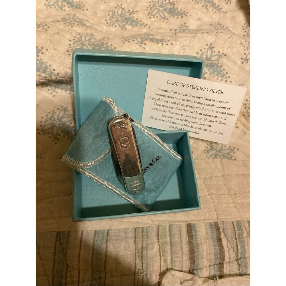 Vintage Tiffany .925 Swiss Army Collab New in box with dust cover